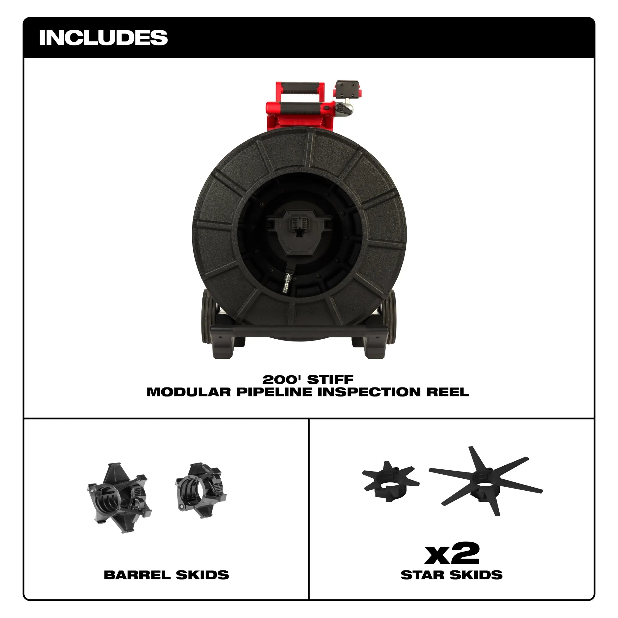 200’ Stiff Modular Pipeline Inspection Reel