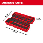 65 pc. 1/4”, 3/8”, & 1/2” Drive SAE Socket Set with Tray for PACKOUT™ Drawers