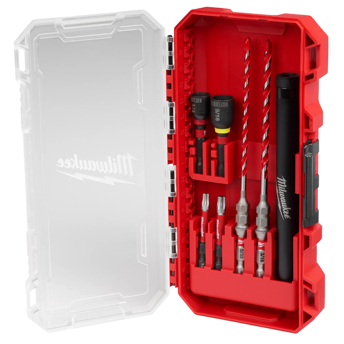 Milwaukee 7-Piece SHOCKWAVE Impact Duty Carbide Hammer Drill Bit Concrete Screw Install Set | 48-20-9097