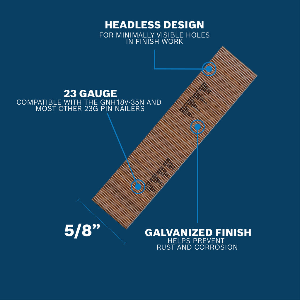 Bosch GNH23G062GV 5/8 In. 23g Pins - Galvsd (10,000 Count)