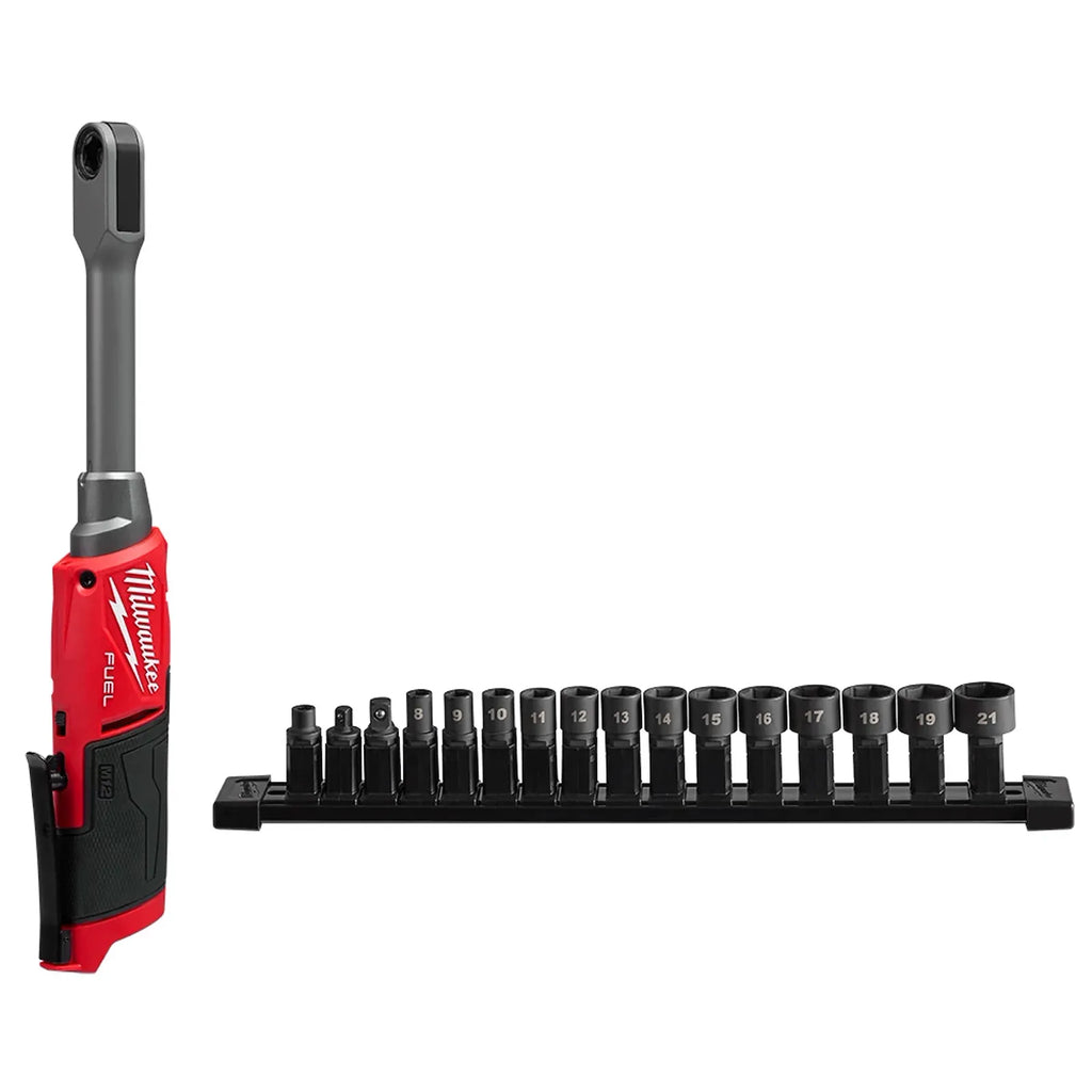 Milwaukee M12 FUEL INSIDER Extended Reach Box Ratchet – Configuration Options