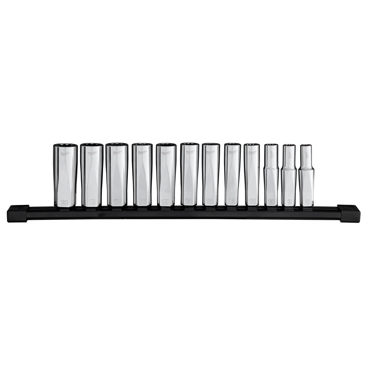 Milwaukee 12-Piece 3/8” Drive 12-Point Deep Well Metric Socket Set | 48-22-9521