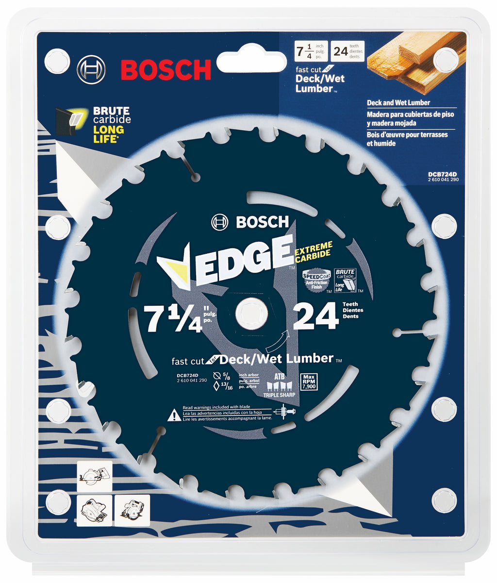 Bosch DCB724 7-1/4 In. 24 Tooth Edge Circular Saw Blade for Framing