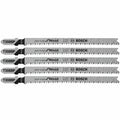 Bosch T308BP 5 pc. 4-5/8 In. 12 TPI Precision for Wood T-Shank Jig Saw Blades