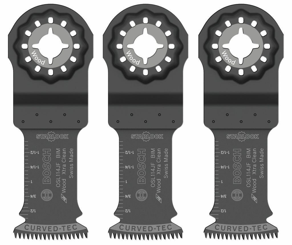 Bosch OSL114JF-3 1-1/4 In. Starlock Oscillating Multi Tool Bi-Metal Xtra-clean Plunge Cut Blade 3 pk.