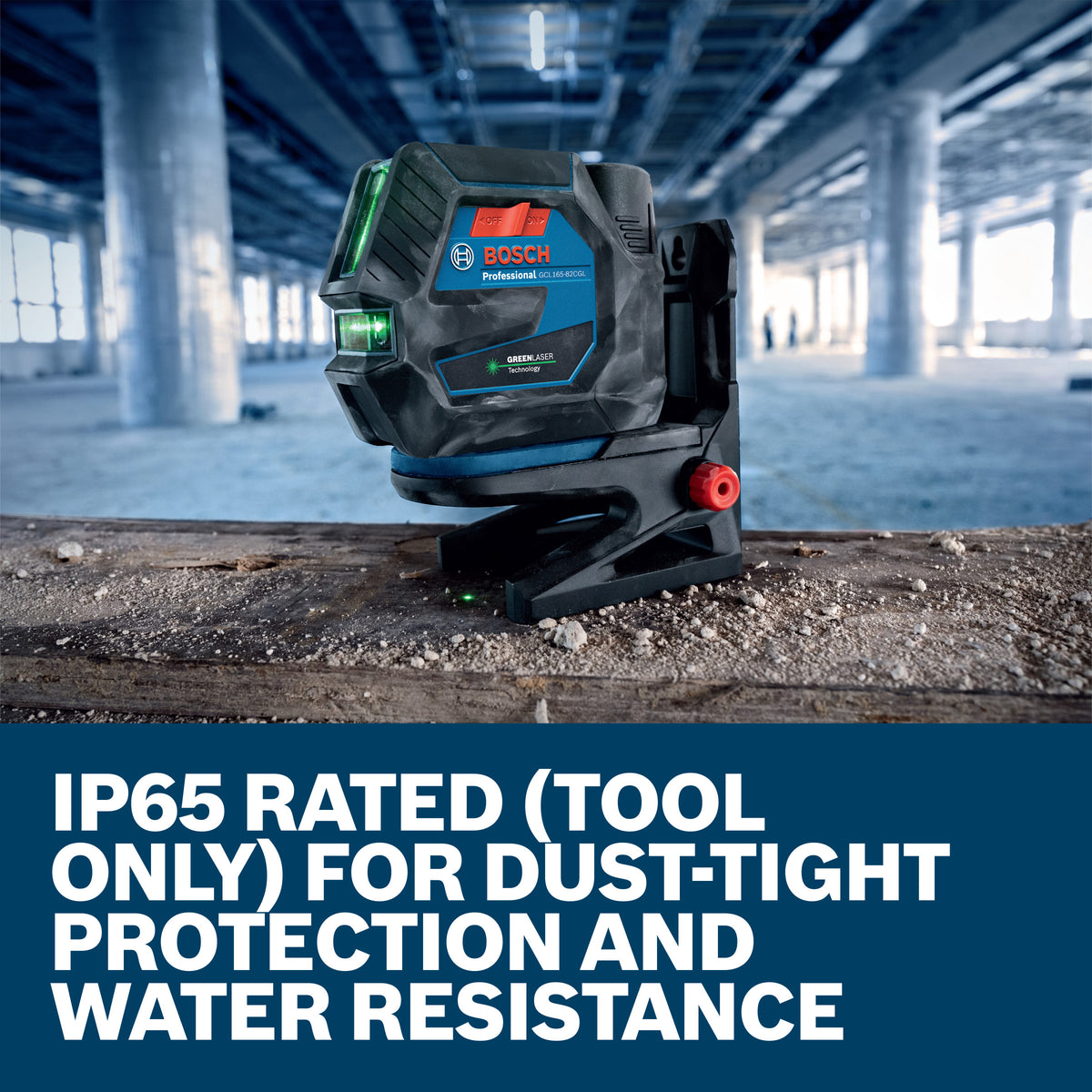 Bosch GCL165-82CGL 12V Max Connected Green-Beam Cross-Line Laser with Plumb Points and 12V Battery