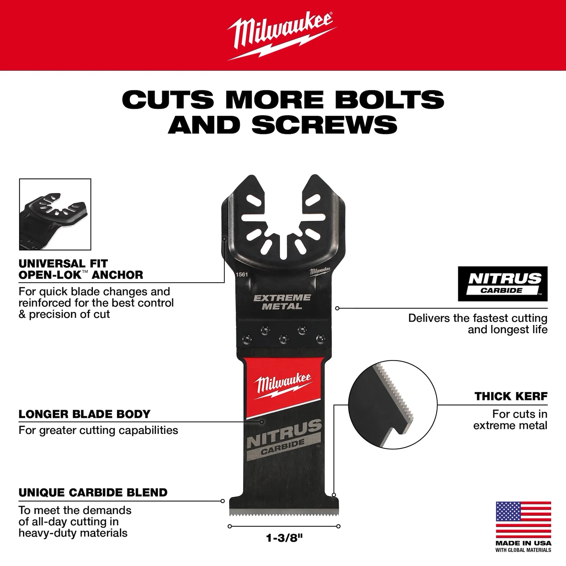3 PC Universal Fit Oscillating Multi-Tool Blade Set