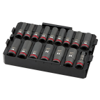 Milwaukee SHOCKWAVE Impact Duty Socket 1/2” Dr 16-Piece MM TRAY Set | 49-66-6818