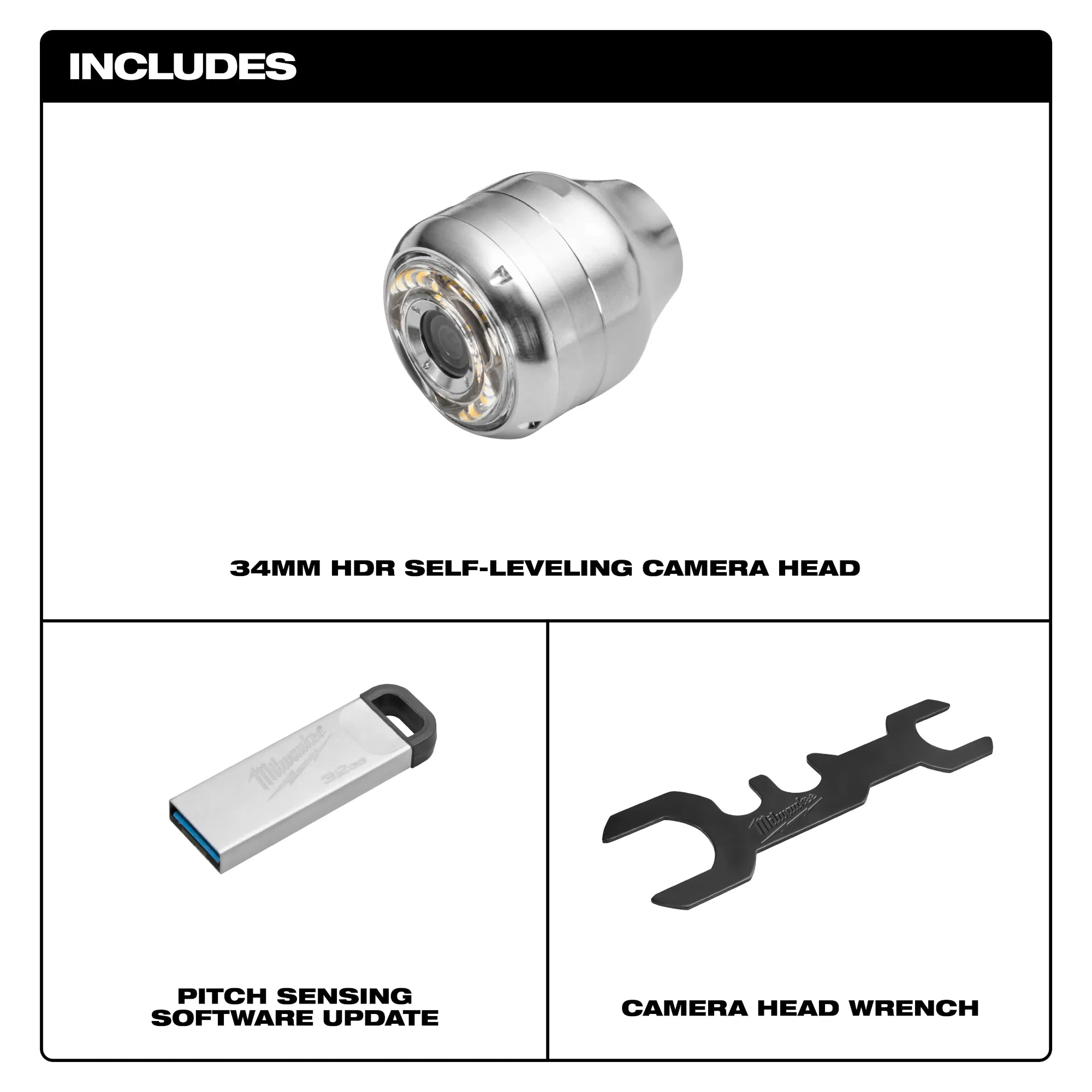34mm Camera Head Replacement Kit for M18™ Modular Pipeline Inspection System