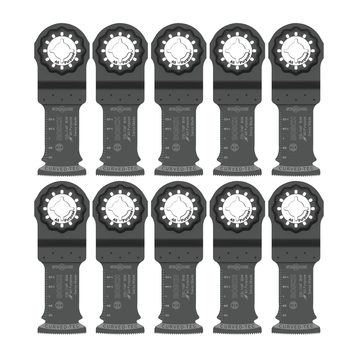 Bosch OSL114F-10 1-1/4 In. Starlock Oscillating Multi Tool Bi-Metal Plunge Cut Blade 10 pk.