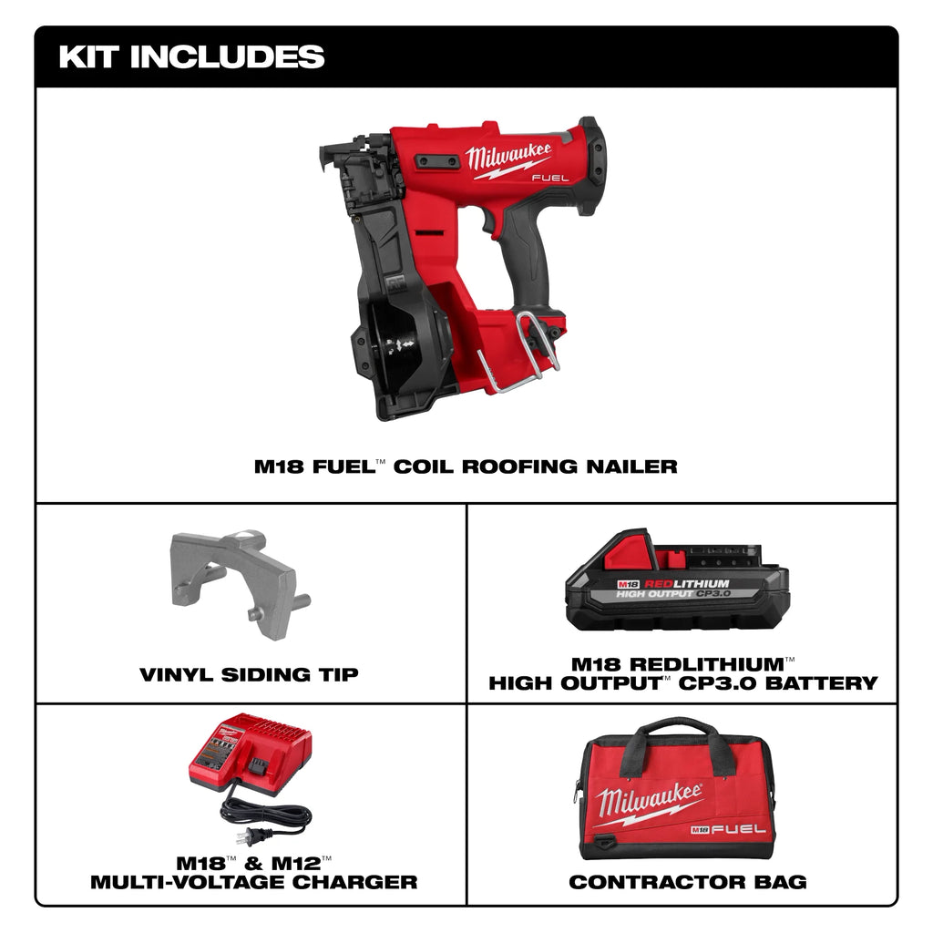 Milwaukee M18 FUEL Coil Roofing Nailer – Configuration Options