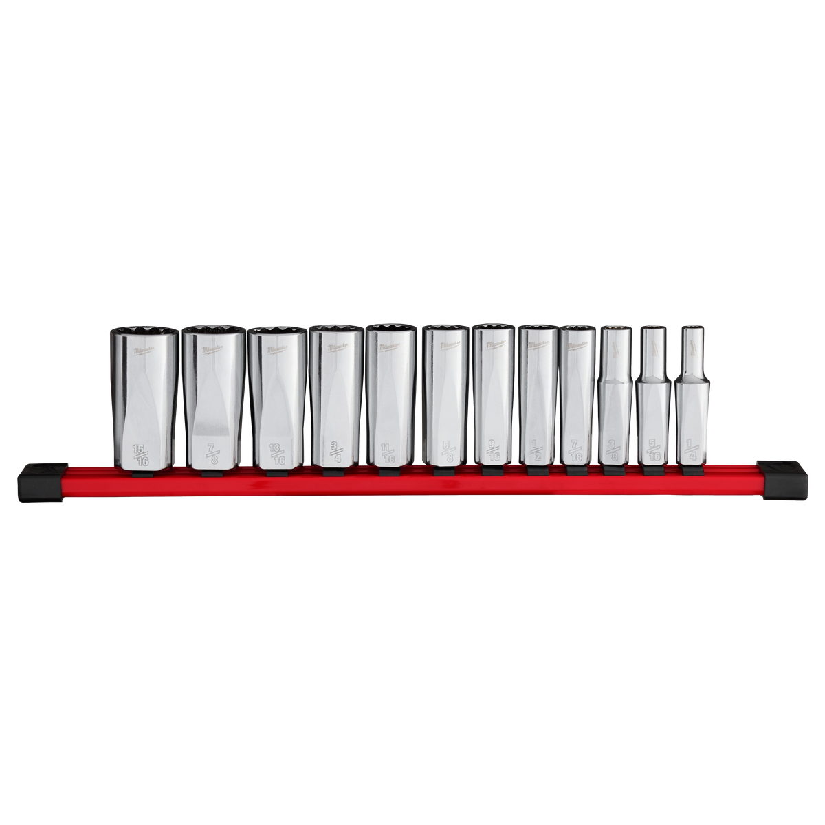 Milwaukee 12-Piece 3/8” Drive 12-Point Deep Well SAE Socket Set | 48-22-9421