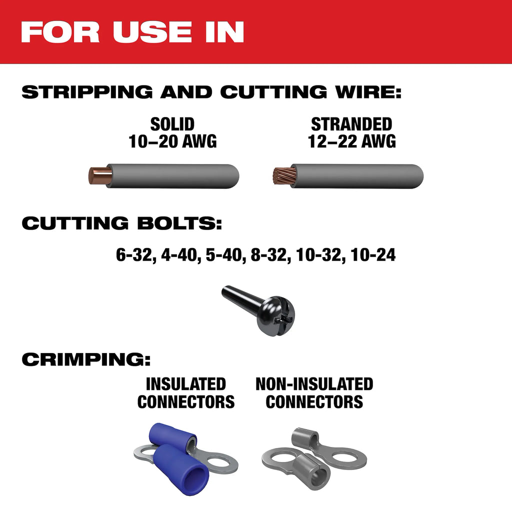 Milwaukee Multi-Purpose Wire Stripper with Crimper | 48-22-6579