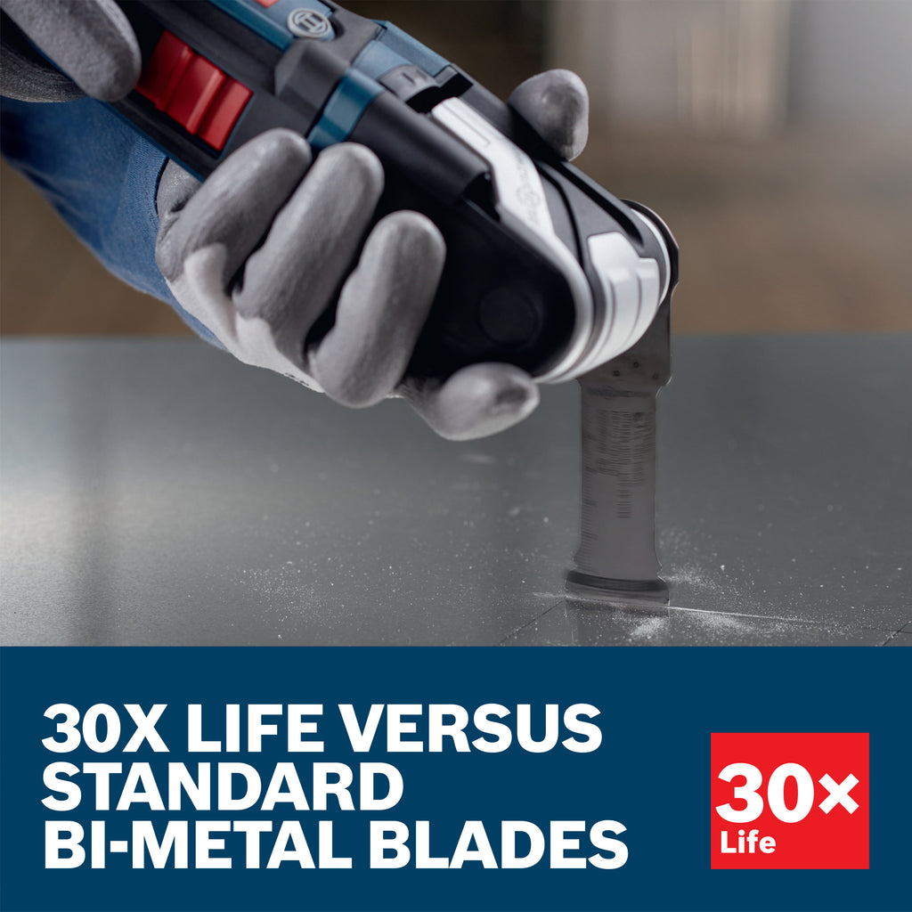 Bosch OSM114CC 1-1/4 In. StarlockMax Oscillating Multi-Tool Curved-Tec Carbide Extreme Plunge Blade