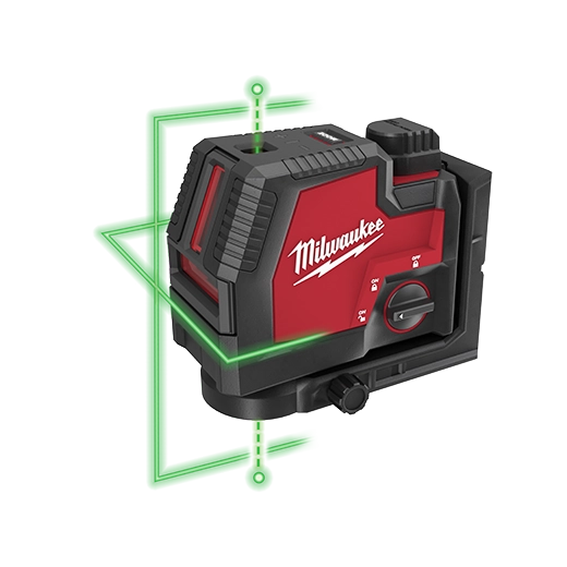 Milwaukee USB Rechargeable Green Cross Line & Plumb Points Laser | 3522-21