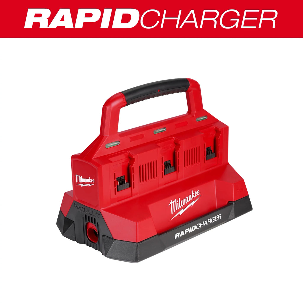 Milwaukee M18 Six Bay Rapid Charger with  PACKOUT Compatibility | 48-59-1809