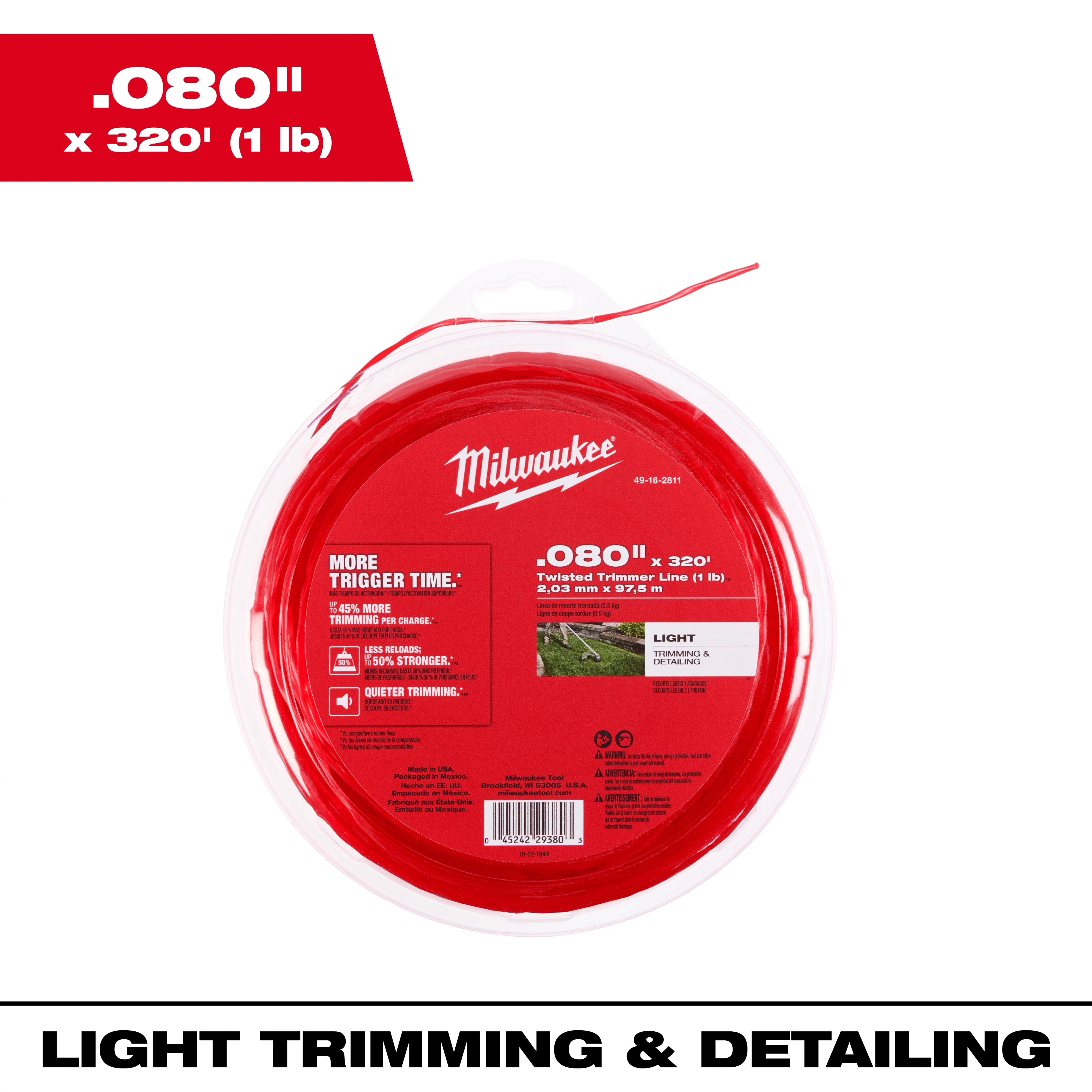 .080" x 320’ (1 lb.) Twisted Trimmer Line