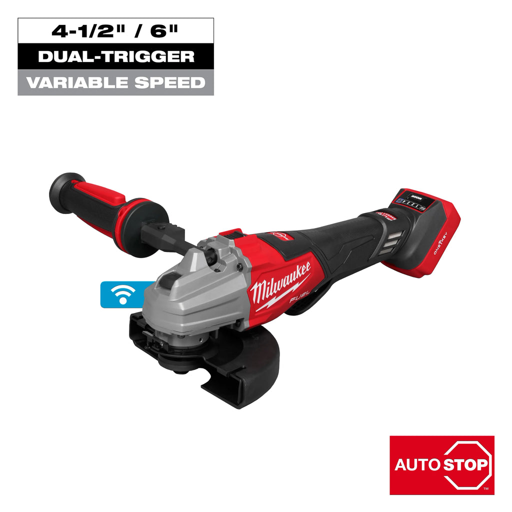 Milwaukee M18 FUEL 4 1/2" - 6" Dual Trigger Braking Grinder, Paddle Switch with  ONE KEY | 3676-20