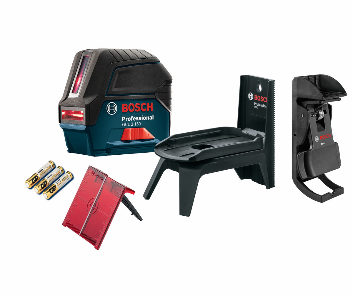 Bosch GCL 2-160 Self-Leveling Cross-Line Laser with Plumb Points