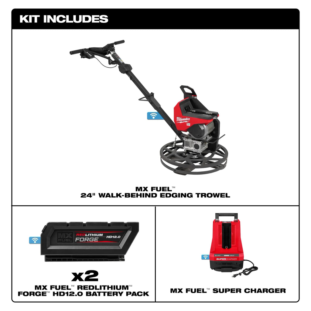 Milwaukee MX FUEL 24" Walk-Behind Edging Trowel Kit | MXF324-2HD