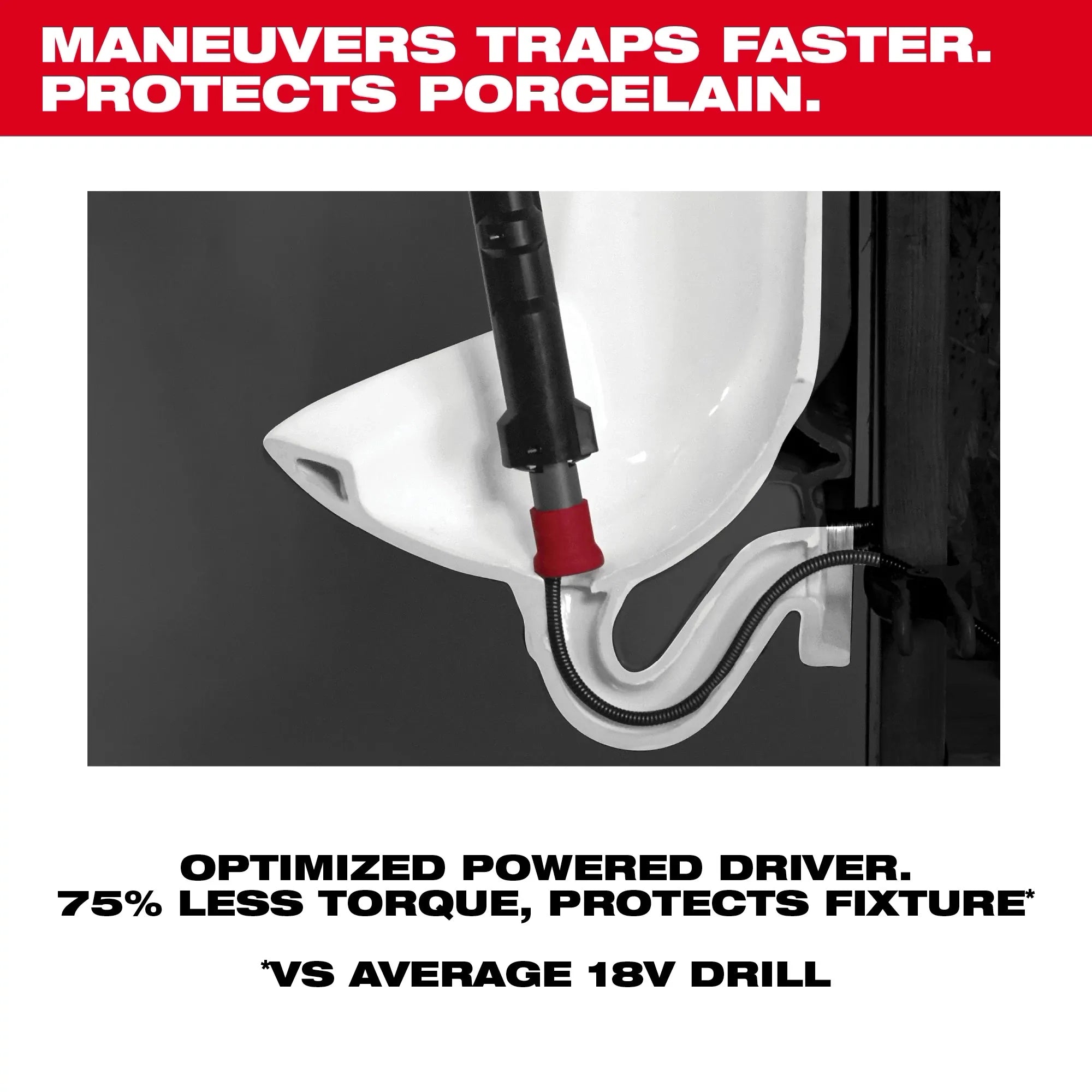 M12™ TRAPSNAKE™  4' Urinal Auger