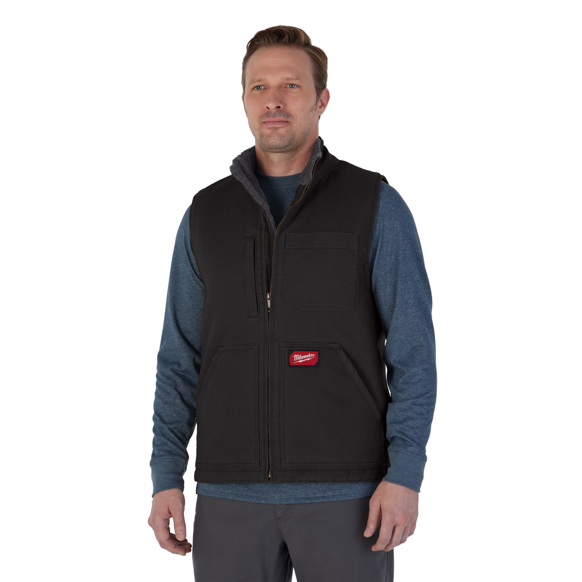 Milwaukee GRIDIRON Sherpa-Lined Vest - Black