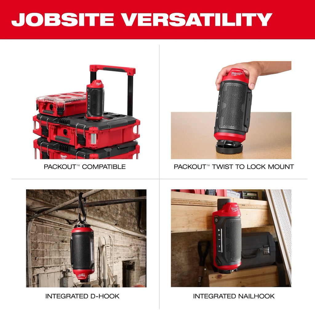 Milwaukee M12 Bluetooth Jobsite Speaker with  PACKOUT Compatibility | 2955-20