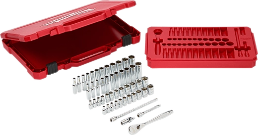 1/4" Drive 50pc Ratchet & Socket Set - SAE & Metric