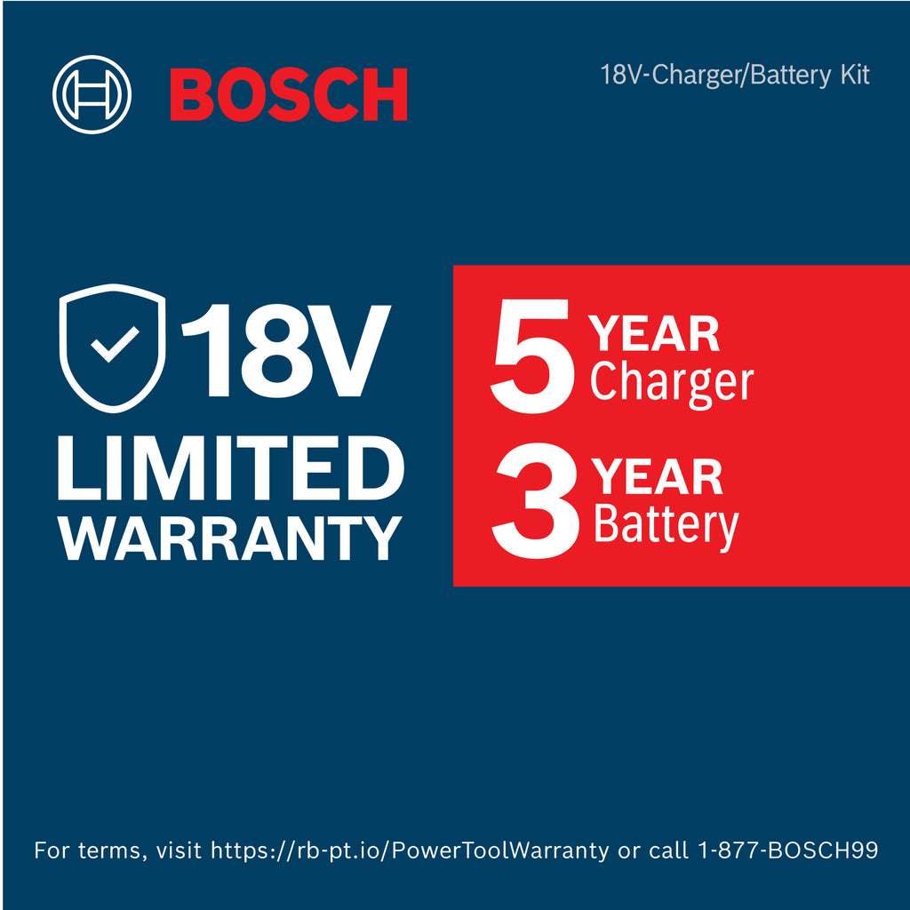 Bosch GXS18V-30N18 18V Starter Kit with (1) CORE18V 8 Ah High Power Battery and (1) 18V 16 Amp Battery Turbo Charger