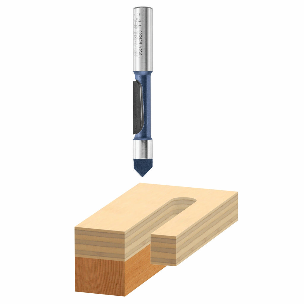 Bosch 85246M 1/2 In. x 1-3/16 In. Carbide Tipped 1-Flute Pilot Panel Concave Bit