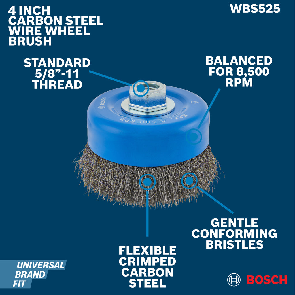Bosch WBS525 4" Wire Cup Brush