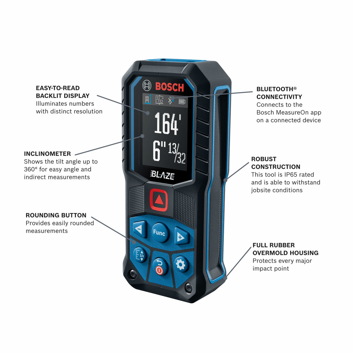 Bosch GLM165-27C BLAZE Connected 165 Ft. Laser Measure