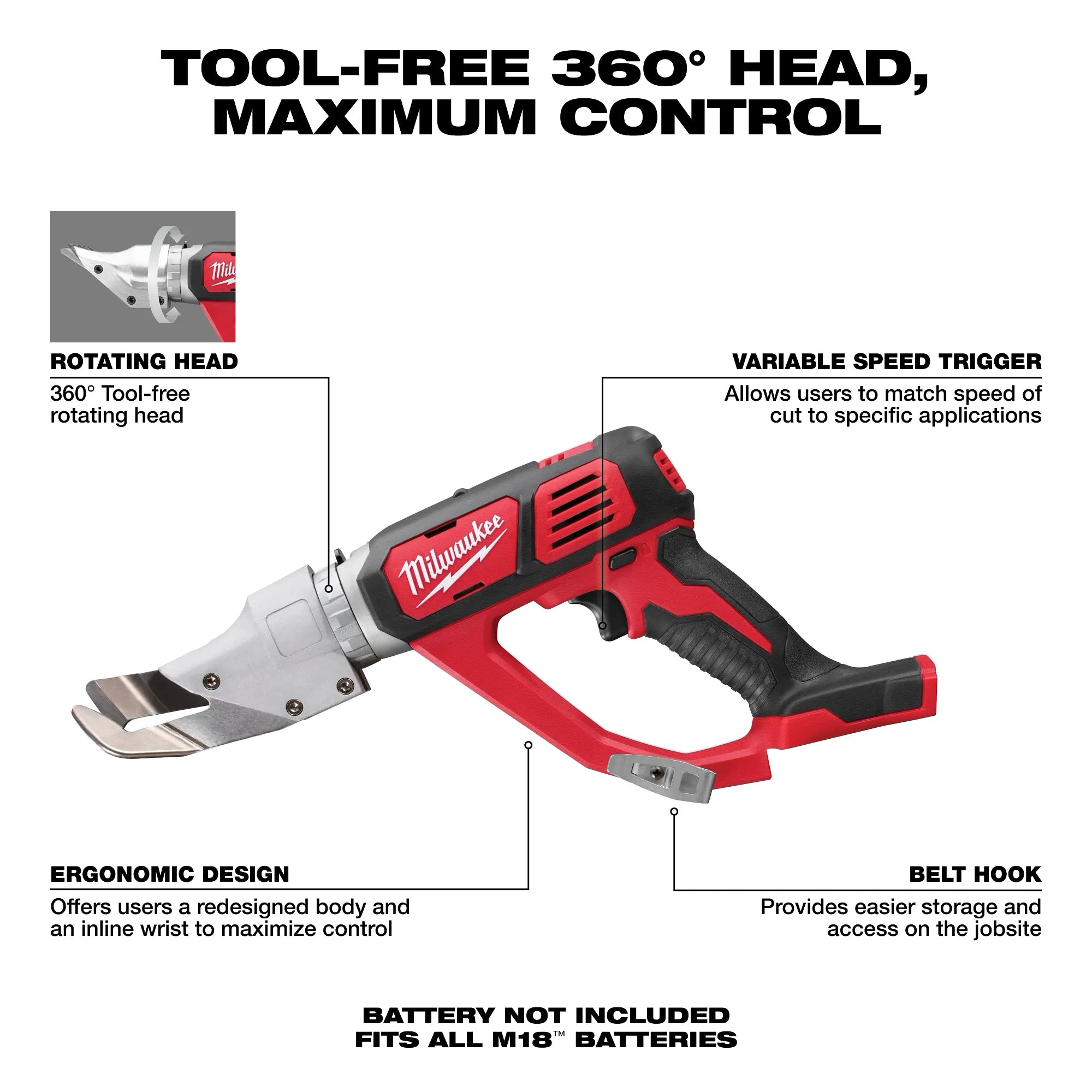 M18™ 18 Gauge Single Cut Shear