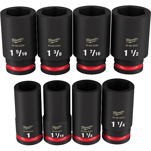 8PC SHOCKWAVE™ Impact Duty 3/4" Drive SAE Deep 6 Point Socket Set - 49-66-7018 - image 2