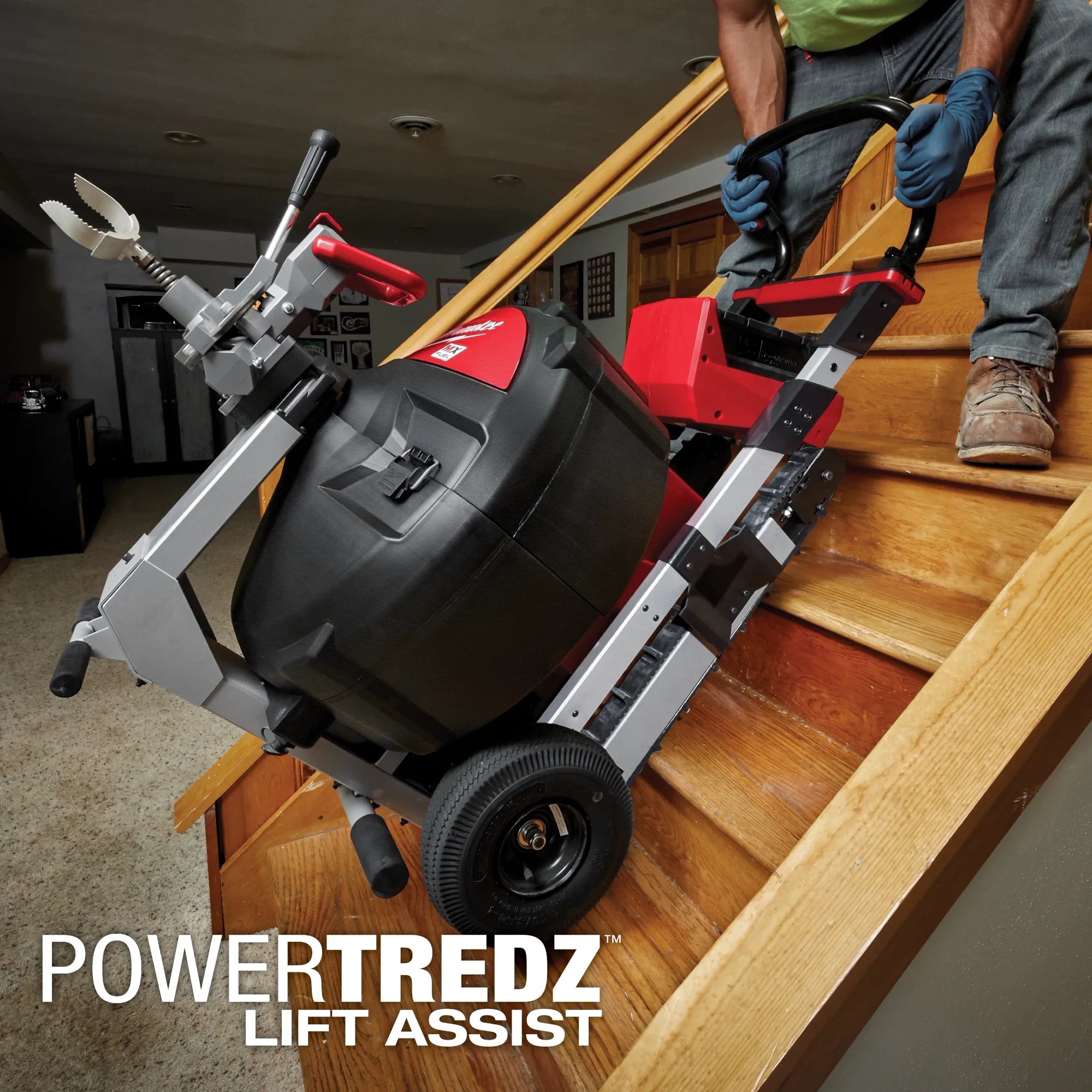 MX FUEL™ Sewer Drum Machine w/ POWERTREDZ™ for 5/8“ - ¾“ Cable Kit