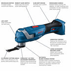 Bosch GOP18V-34N 18V Brushless StarlockPlus Oscillating Multi-Tool (Tool Only)