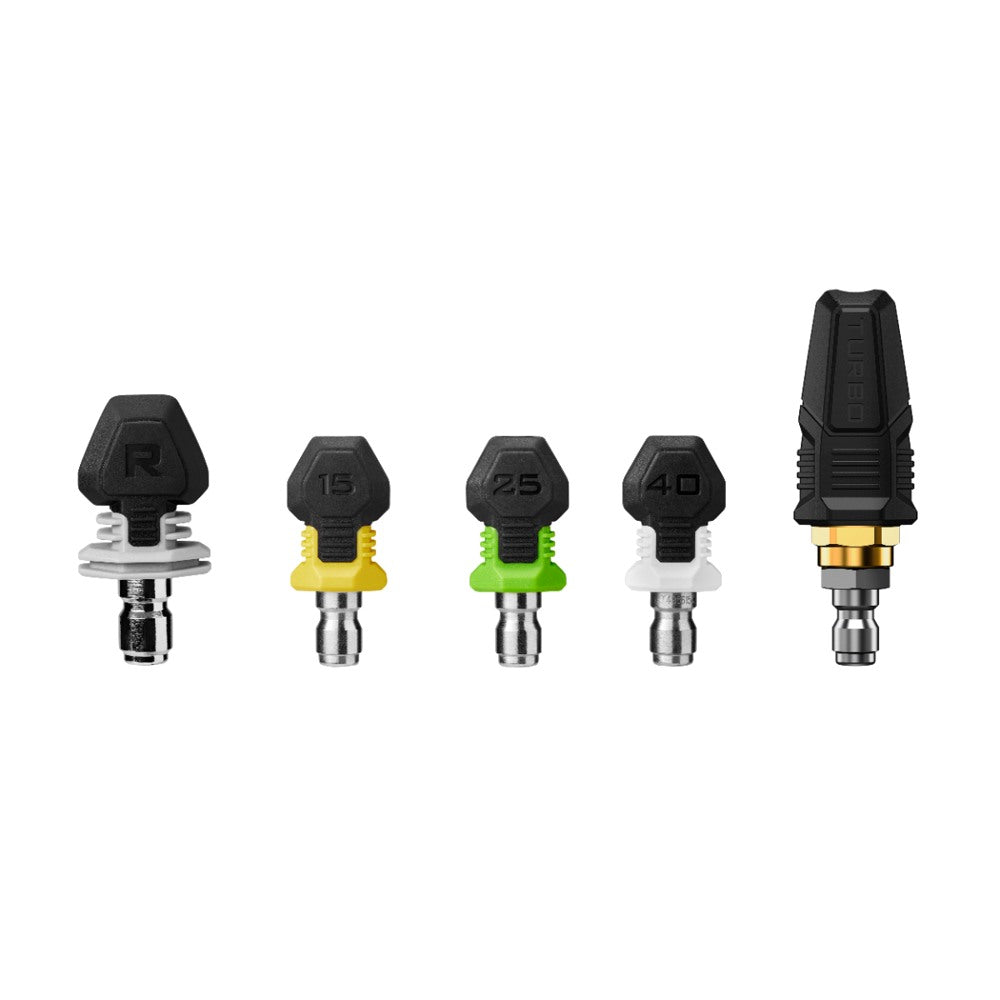 EGO ANK3200 High pressure washer nozzle kit (Turbo+15°+25°+40°+Rinse nozzle)