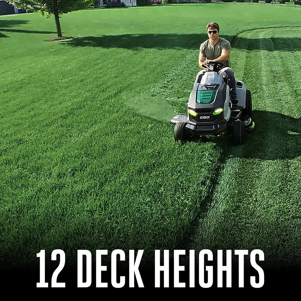 Power+ 42" T6 Lawn Tractor with 6 x 6.0Ah Batteries, 700W Turbo Charger, and Charging Adapter
