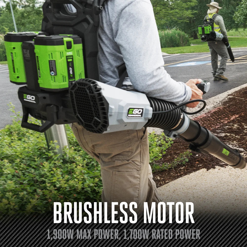 EGO Power+ LBPX8006-2 Commercial 800 CFM Backpack Blower with 2 x 10.0Ah Battery and Dual Port Charger