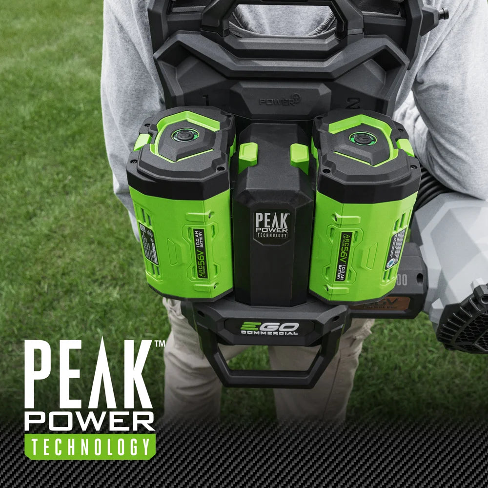 EGO Power+ LBPX8006-2 Commercial 800 CFM Backpack Blower with 2 x 10.0Ah Battery and Dual Port Charger