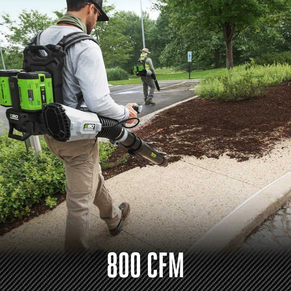 EGO Power+ LBPX8006-2 Commercial 800 CFM Backpack Blower with 2 x 10.0Ah Battery and Dual Port Charger