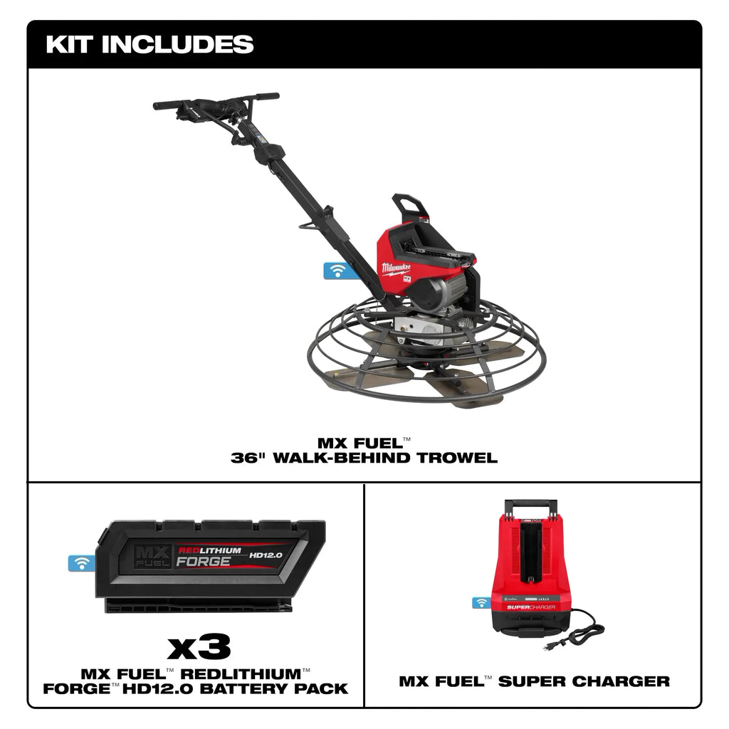Milwaukee MX FUEL 36" Walk-Behind Trowel Kit | MXF336-3HD