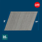 Bosch GNH16G200GV 2 In. x 16ga 20-Degree Finish Nails (2000 Per Box)