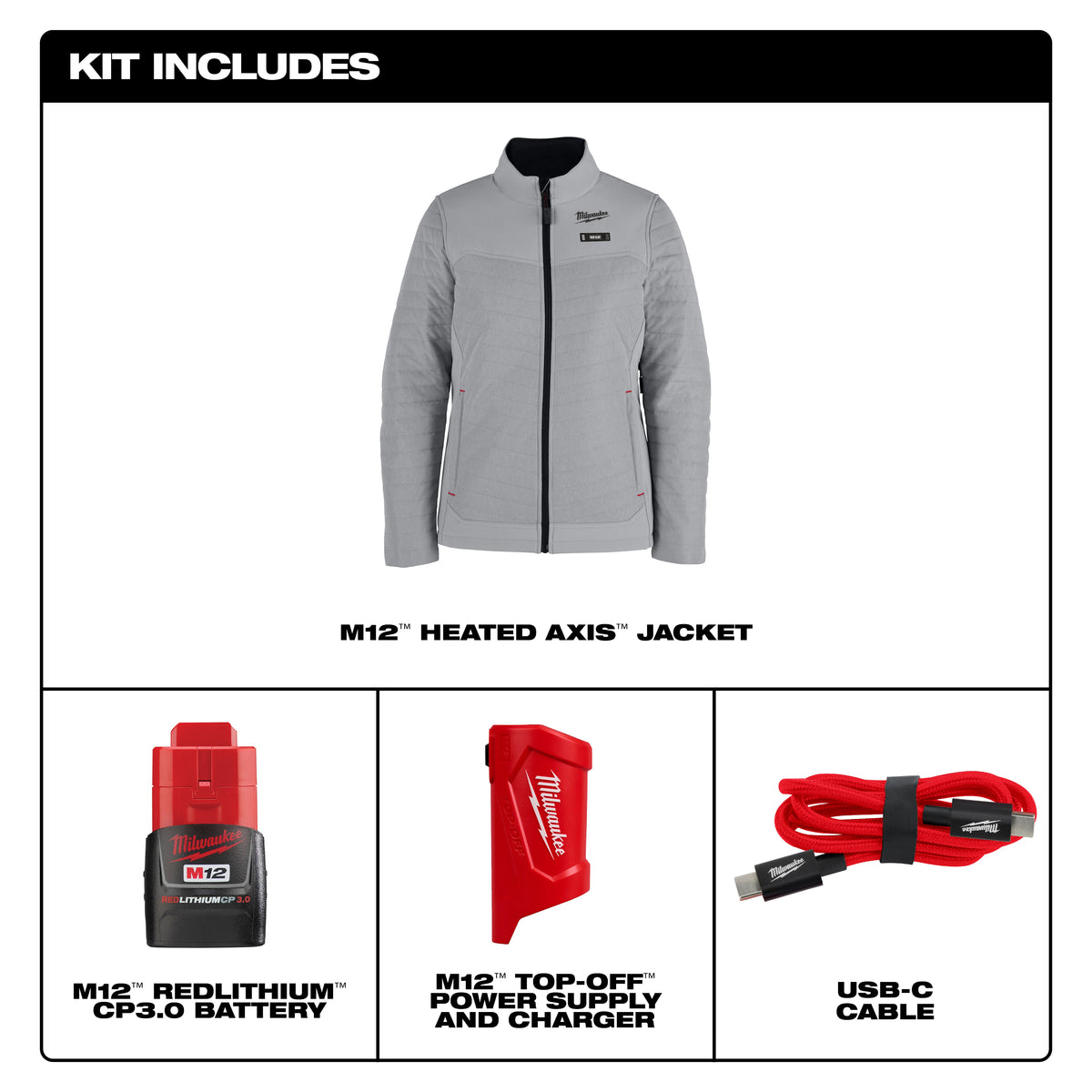 Milwaukee M12 Women's Heated AXIS Jacket – Configuration Options