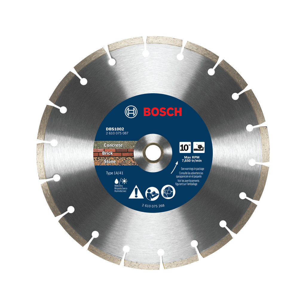 Bosch DBS1002 10 In. Premium Segmented Rim Blade for Rough Cuts