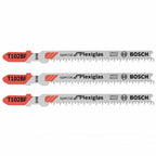 Bosch T102BF 3 pc. 3-5/8 In. 13 TPI Clean for Plexiglas T-Shank Jig Saw Blades
