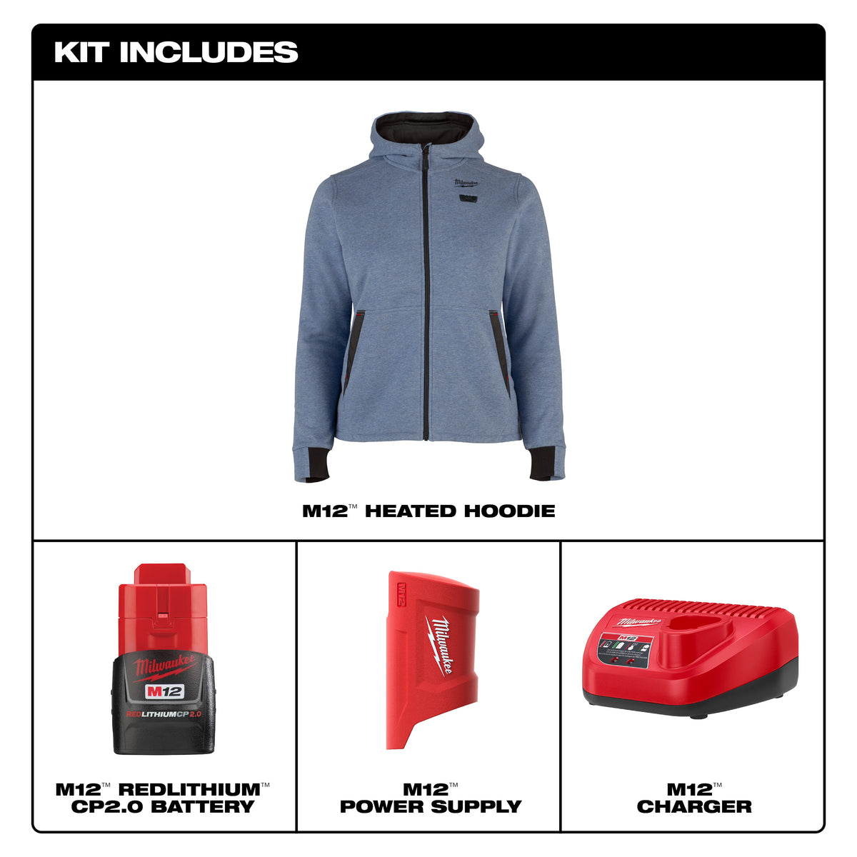 Milwaukee M12 Women's Heated Hoodie – Configuration Options