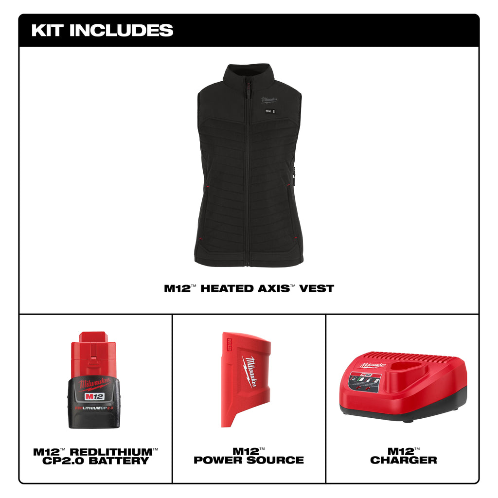 Milwaukee M12 Women's Heated AXIS Vest – Configuration Options