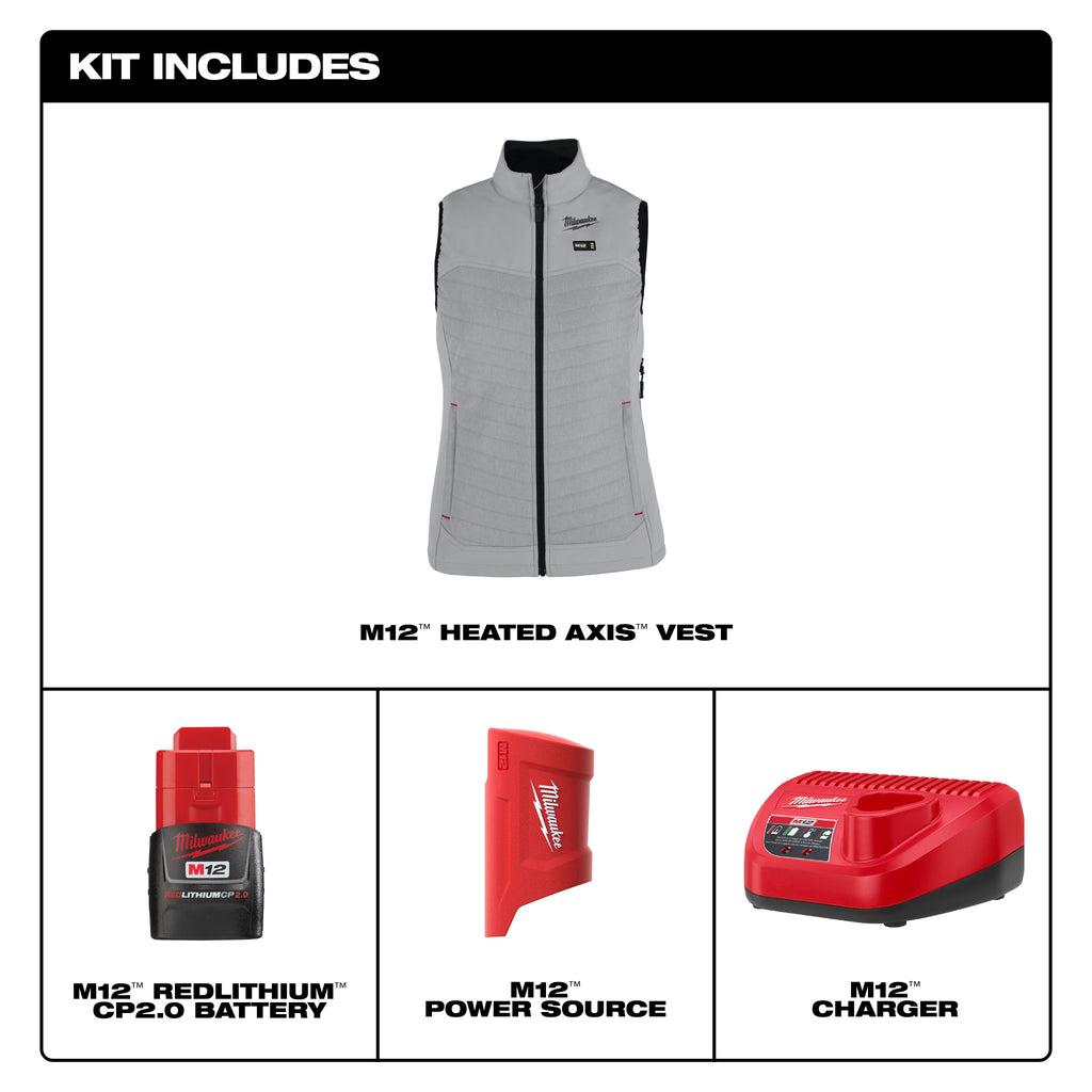 Milwaukee M12 Women's Heated AXIS Vest – Configuration Options