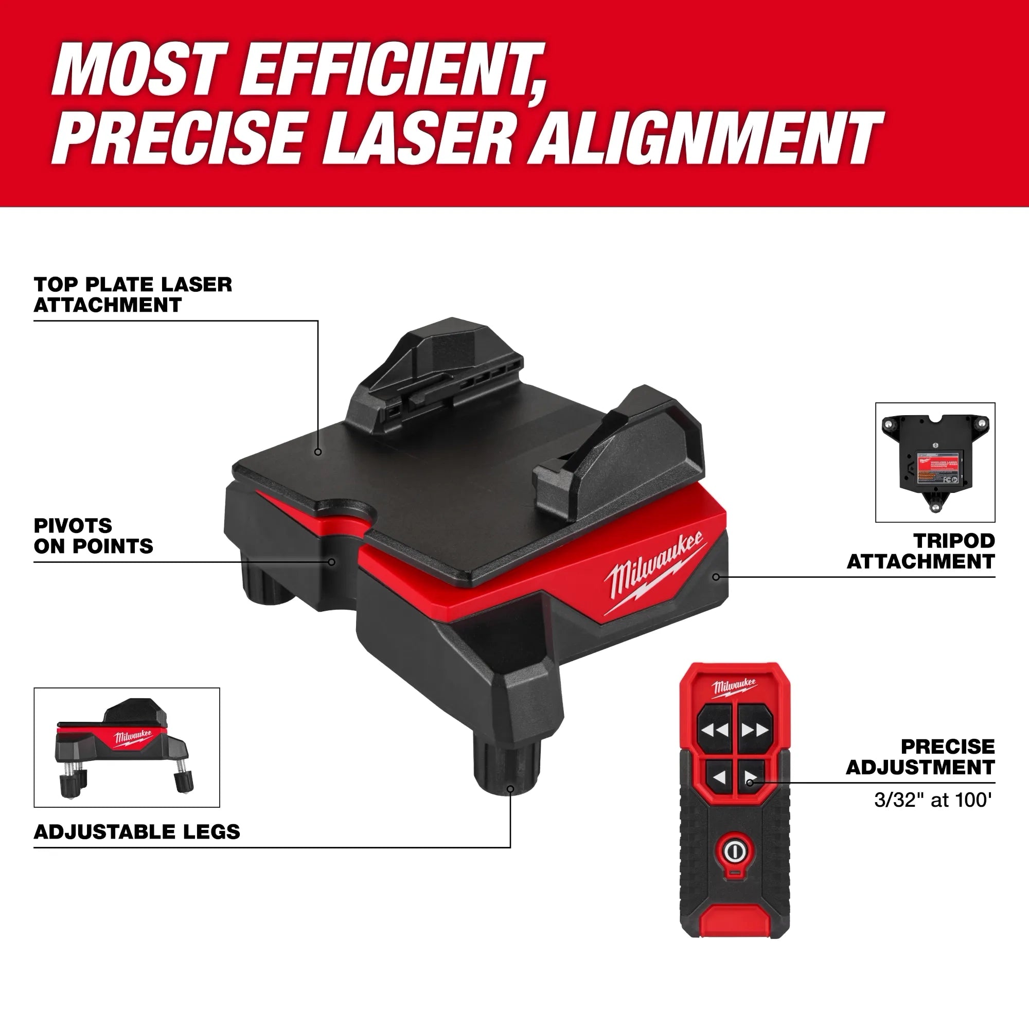 Wireless Laser Alignment Base W/ Remote